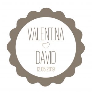 X629.11 PERS. 24 Стикеры на заказ серые волны с сердцем Dekoraniaevents Bodas