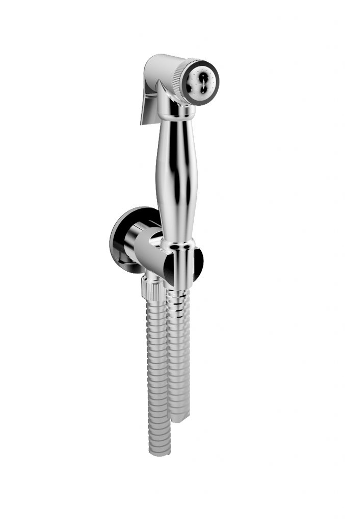 901 / R Комплект круглых шаттафов для унитаза с коленом для подачи воды. Bongio Wellness 901/R