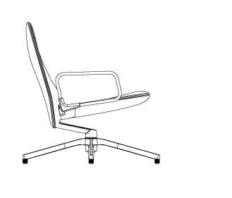 Спицевое вращающееся кресло с подлокотниками Knoll ARCH-00137341 - Вид №4