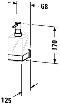 Duravit Дозатор мыла со стеклянной стенкой Karree 009954 - Вид №2