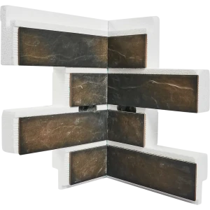 Термопанель внутренний угол Мосстрой-31 Brick House коричневый 31x31x41x5 см