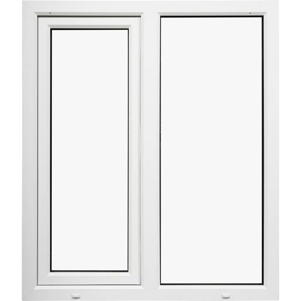 Окно пластиковое ПВХ VEKA двустворчатое 1170x1000 мм (ВxШ) однокамерный стеклопакет белый/белый STLM-2096654 - Вид №4