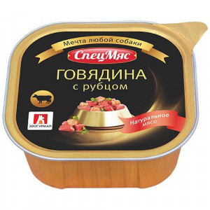 ПР0010026 Корм для собак Спецмяс говядина с рубцом конс. 300г ЗООГУРМАН
