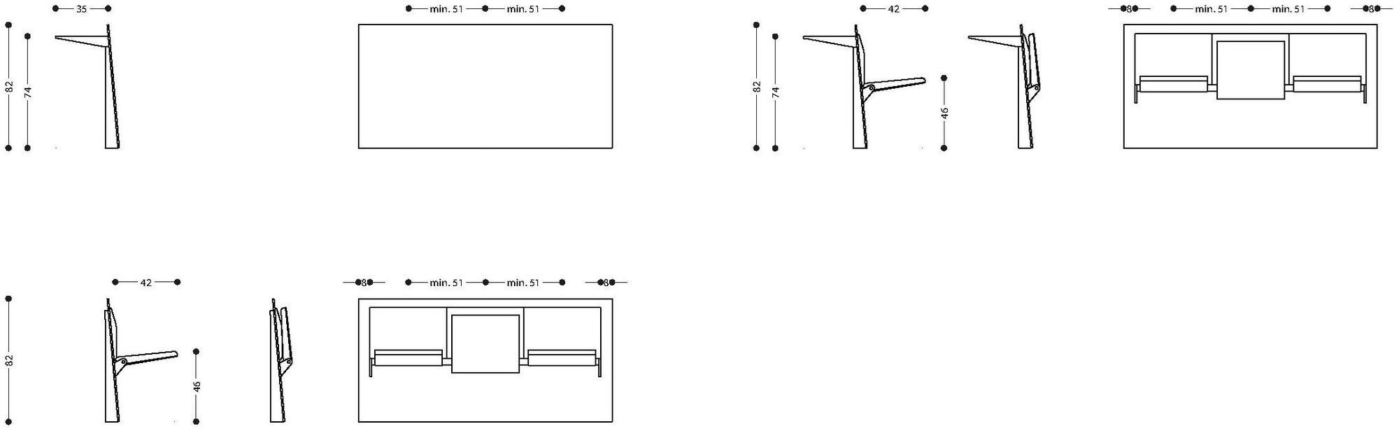 LAMM Скамья со встроенными стульями sun-id-1361023 - Вид №16