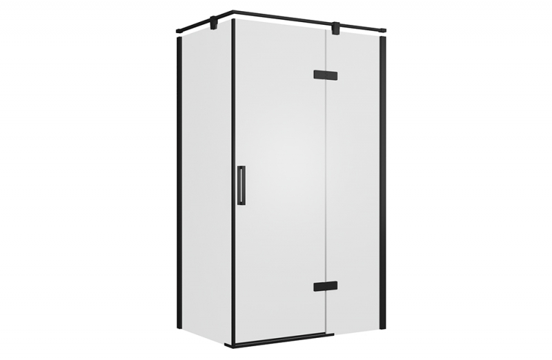 Душевое ограждение (R-open) одна распашная дверь BLACKLINE BS120.3113AB bravat  - Вид №2