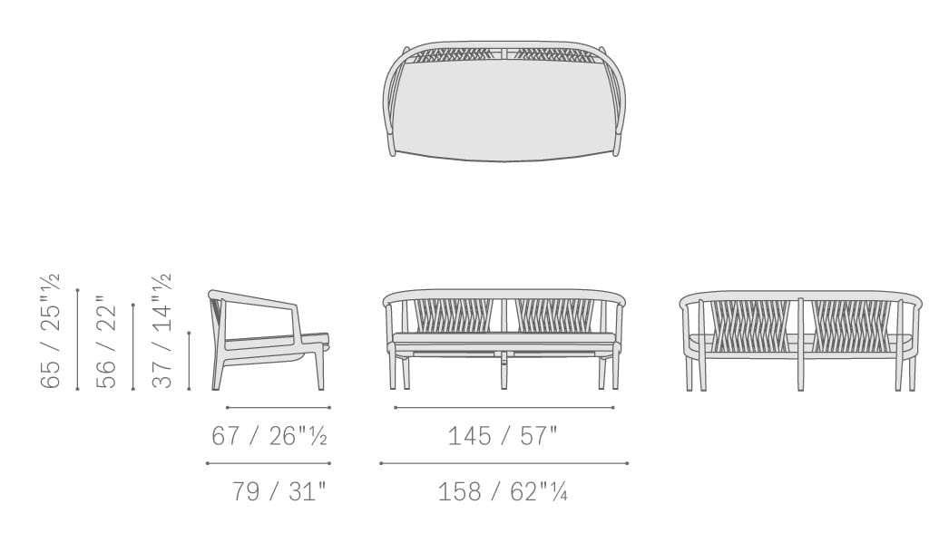 Садовый диван из тикового дерева Poltrona Frau Boundless Living Outdoor Collections ARCH-00054165 - Вид №10