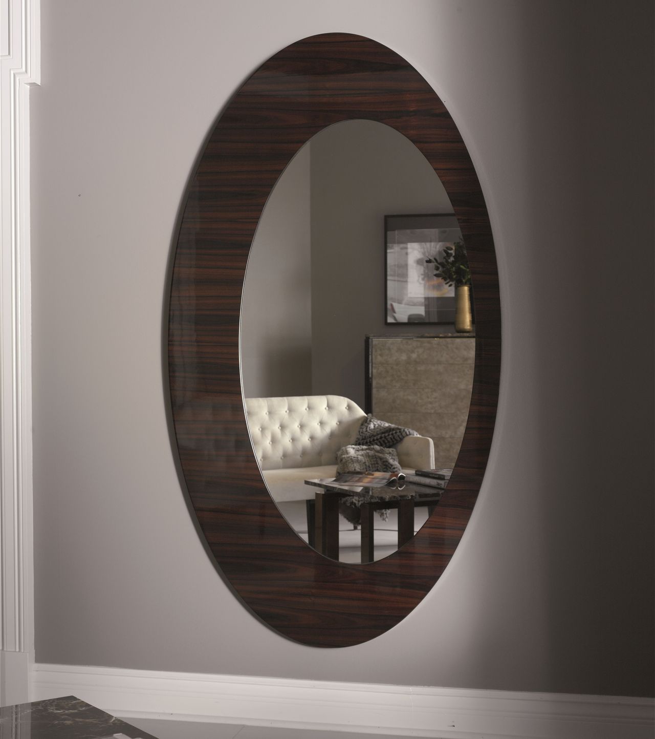 Круглое деревянное зеркало с рамкой Hurtado Evolution ARCH-00148343 - Вид №4