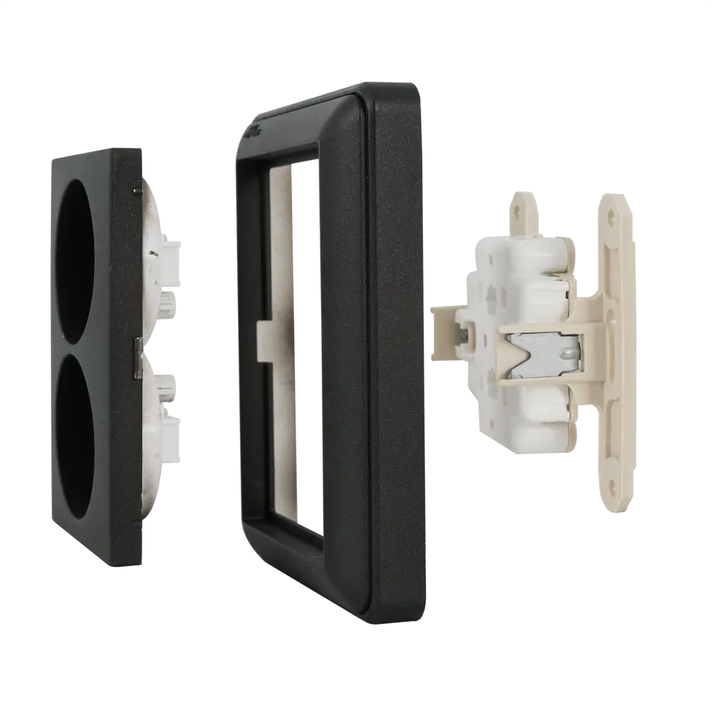 Розетка Schneider Electric W59, 2 разъема, защитные шторки, цвет черный бархат 13607522 STLM-2186800 - Вид №5