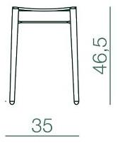 Bedont Низкий двухцветный табурет из лакированного бука Fizz B95 801f2 - Вид №2