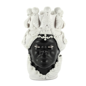 201082-10 ABHIKA ВАЗА MORO BIG LADY SIMPLY MAT WHITE