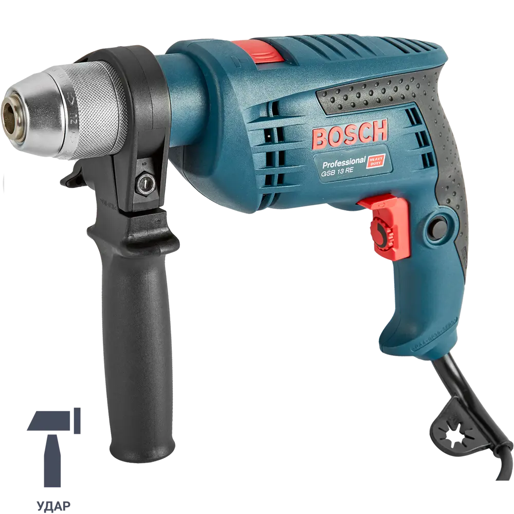 Дрель ударная сетевая Bosch Professional GSB 13 RE, 600 Вт 19387032 STLM-2193250 