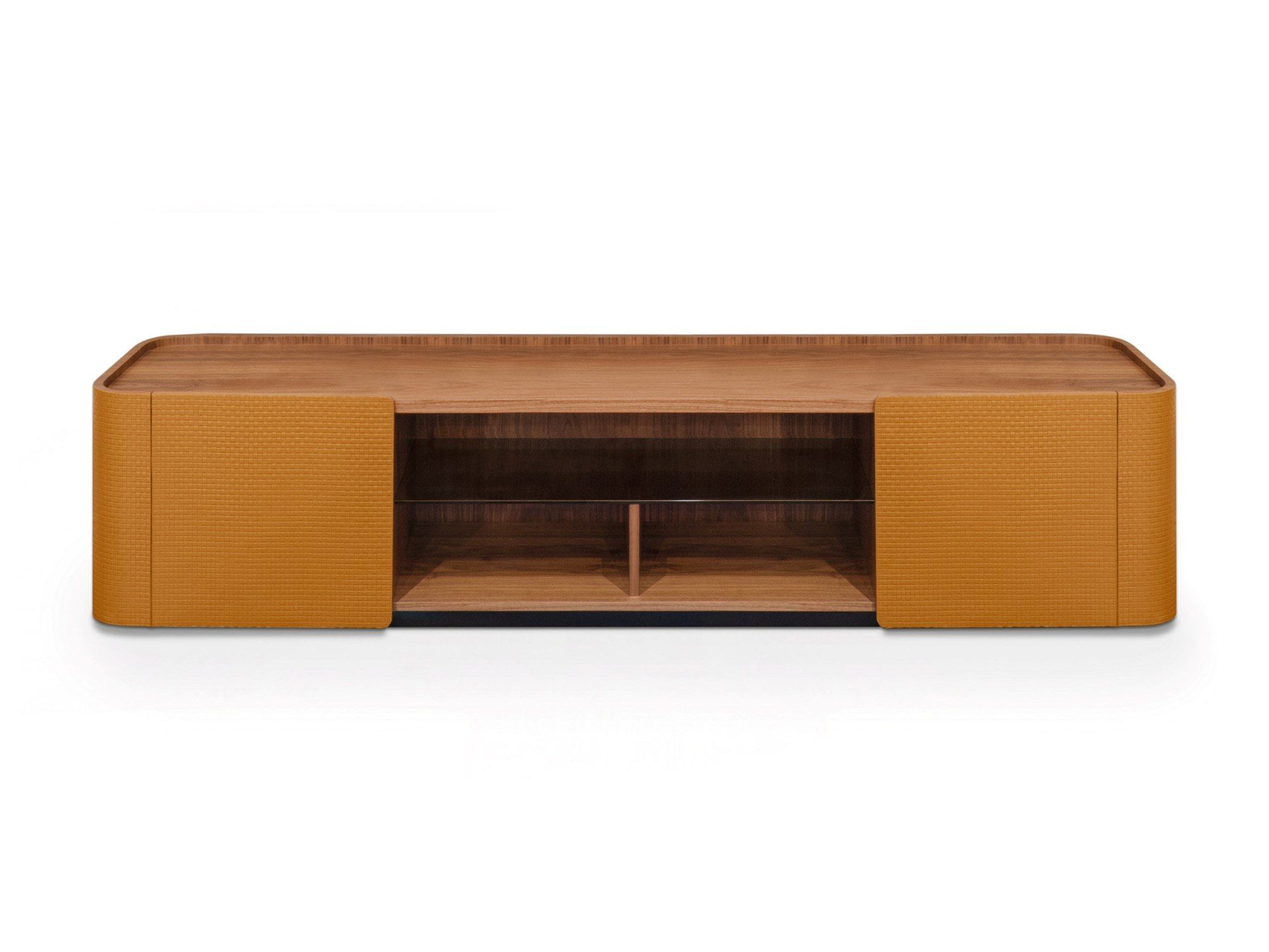 Кожаный шкаф для телевизора с распашными дверцами Formitalia Downtown ARCH-00047048 - Вид №8