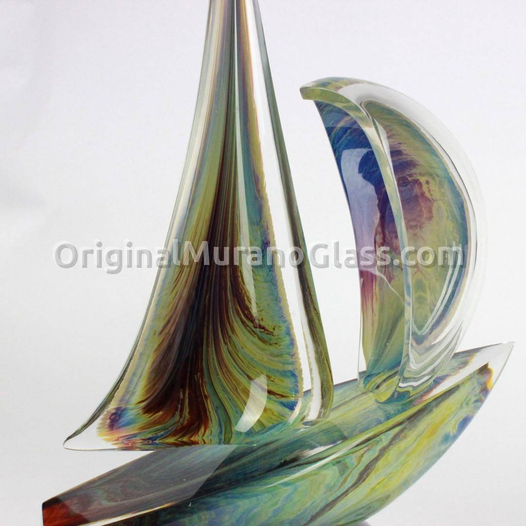 557 ORIGINALMURANOGLASS Скульптура Пaрусник - халцедон - автор Andrea Tagliapietra - муранское стекло OMG 35 см  - Вид №1