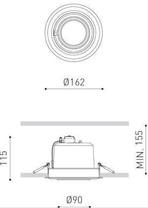 Arkoslight Регулируемый светодиодный прожектор Hidden sun-id-1437341 - Вид №18