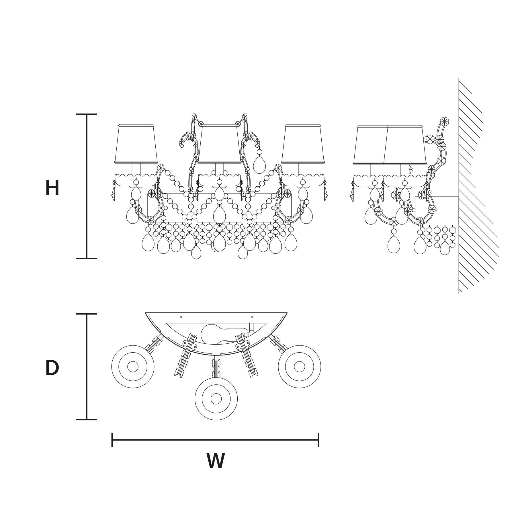 Настенный светильник с кристаллами Masiero Eternal ARCH-00023949 - Вид №2