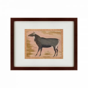 Литография на тонированной бумаге 47х60 см Blue Bull, 1620 КАРТИНЫ В КВАРТИРУ  135665 Бежевый;белый;черный;разноцветный