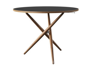 Круглый стол из массива дерева с регулируемой высотой