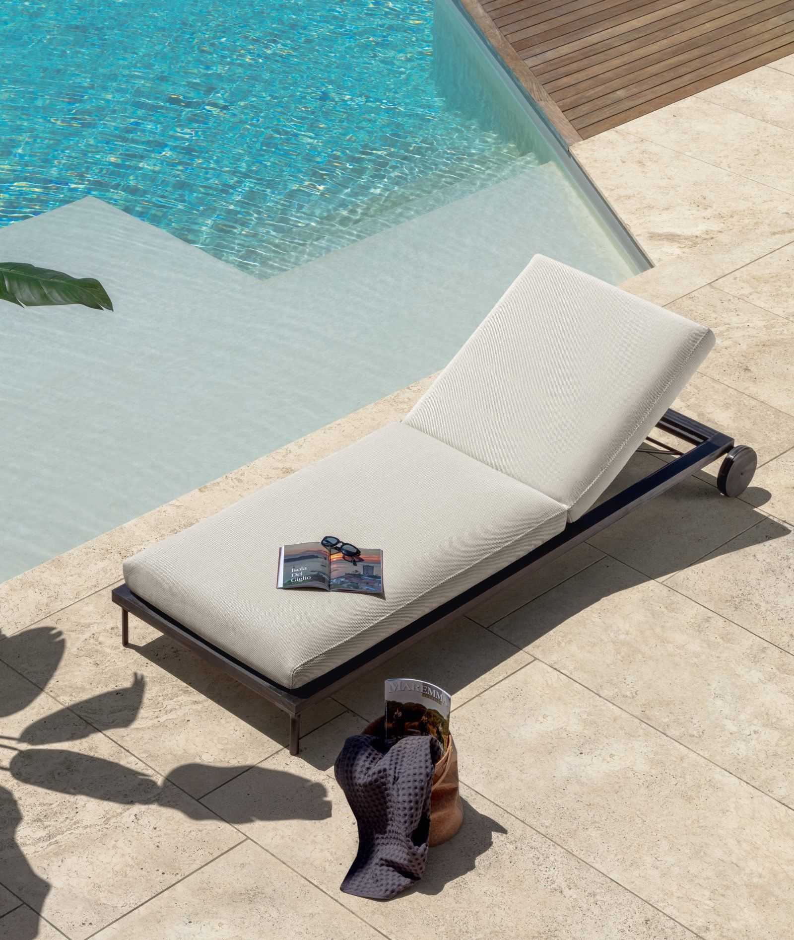 Садовая кровать из тикового дерева с колесами Talenti CleoSoft-wood ARCH-00097391 - Вид №1