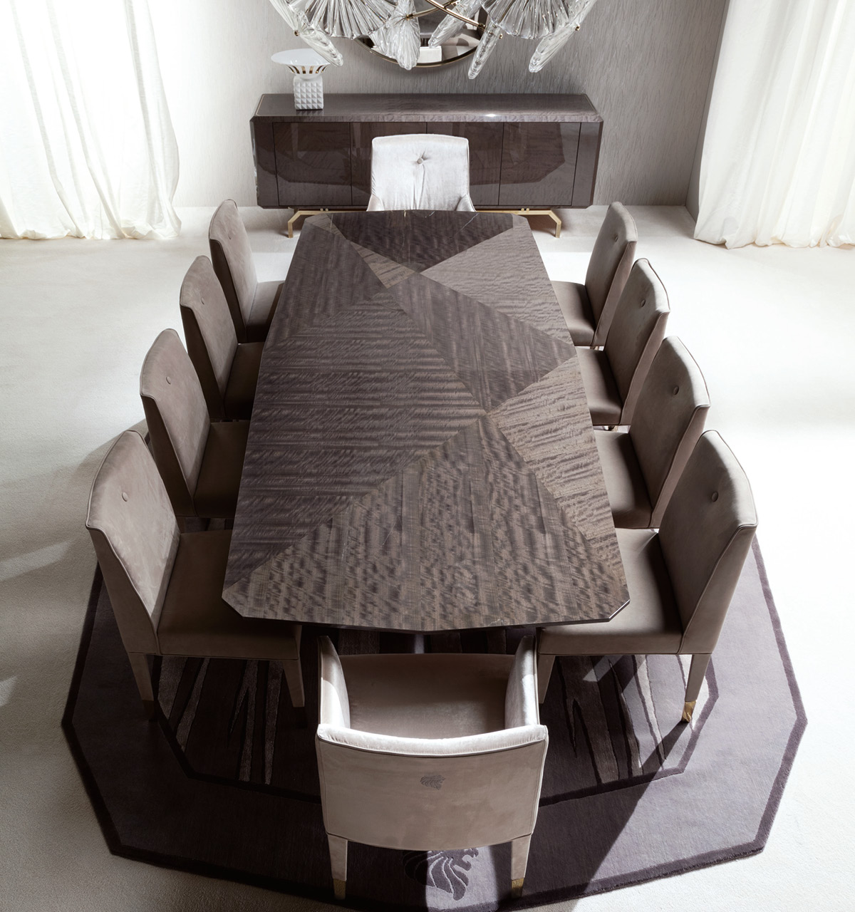 5900 Infinity прямоугольный стол с деревянным основанием - giorgio collection - Вид №1