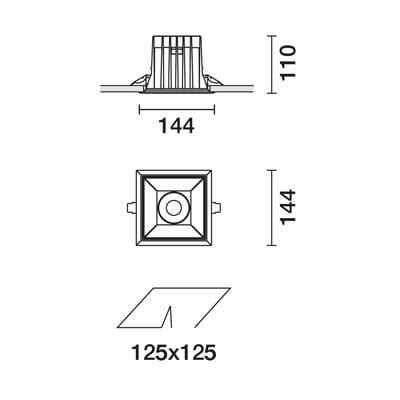 Литье под давлением алюминиевый светодиодный светильник для потолков iGuzzini Laser Blade XL ARCH-00042858 - Вид №5