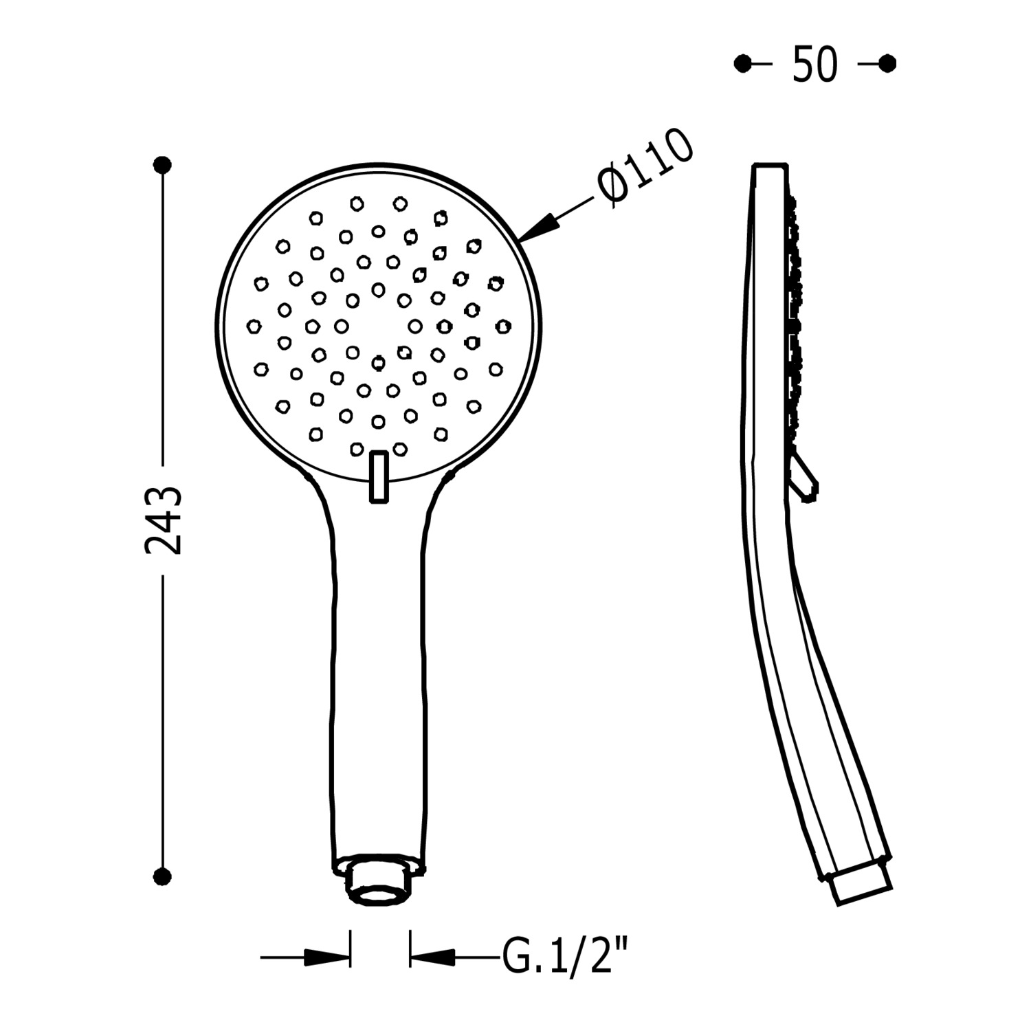 Ручной душ D110+-29963106 TRES Showers - Вид №1