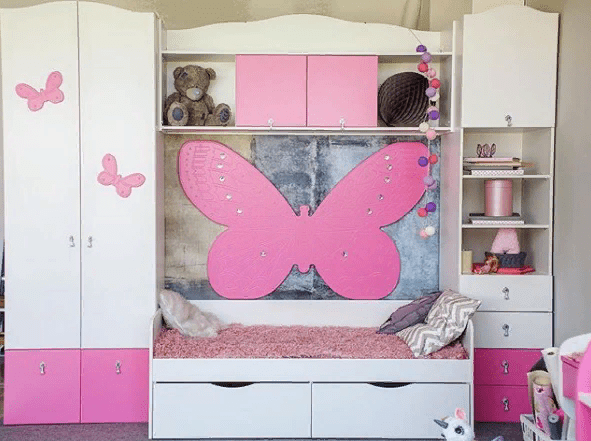 Детский диван-кровать с 2 ящиками "Зефир" МАНДАРИН ЗЕФИР 178700 Белый;розовый Santreyd  - Вид №4