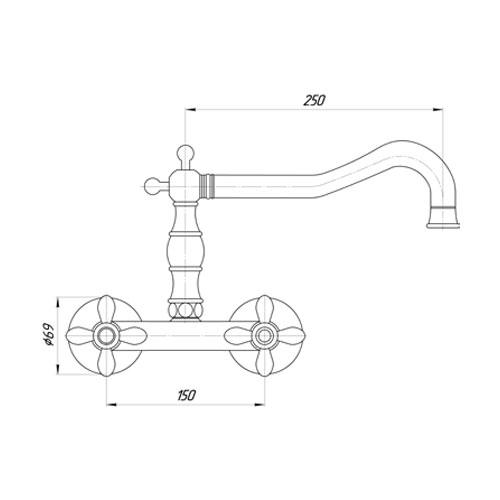 Смеситель MIGLIORE Princeton Plus ML.CUC-8052.DO для кухни - золото  - Вид №2
