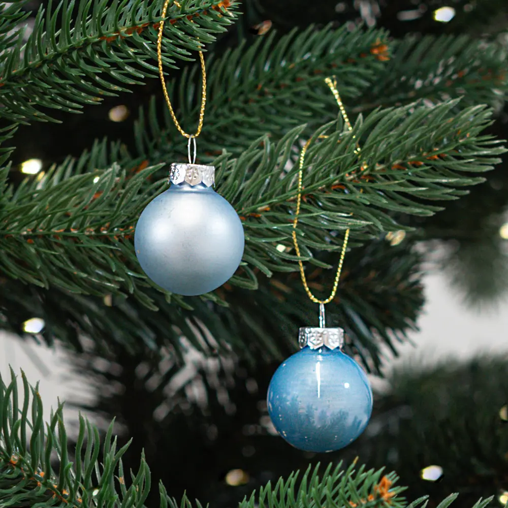 87036366 Набор новогодних шаров Christmas ø3 см цвет синий 20 шт. STLM-1446696 Santreyd  - Вид №1
