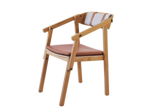 Кожаный стул со встроенной подушкой