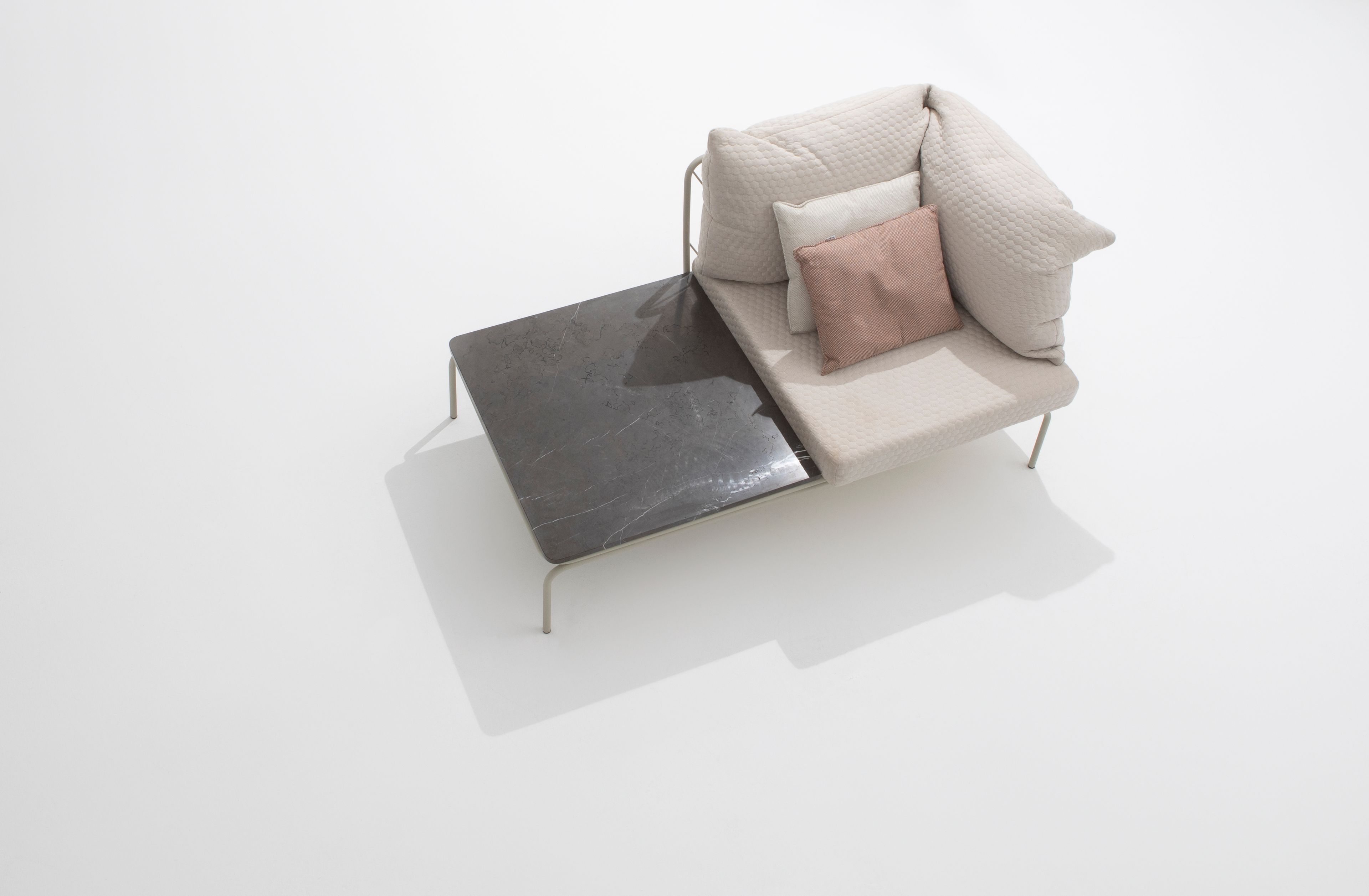 Секционное кресло из ткани с мраморной стойкой для журналов Garda Furniture Ataman ARCH-00113839 - Вид №5