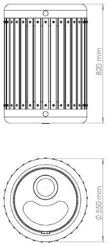 ENCHO ENCHEV - ETE Урна для мусора из металла и бетона с пепельницей  45  - Вид №6