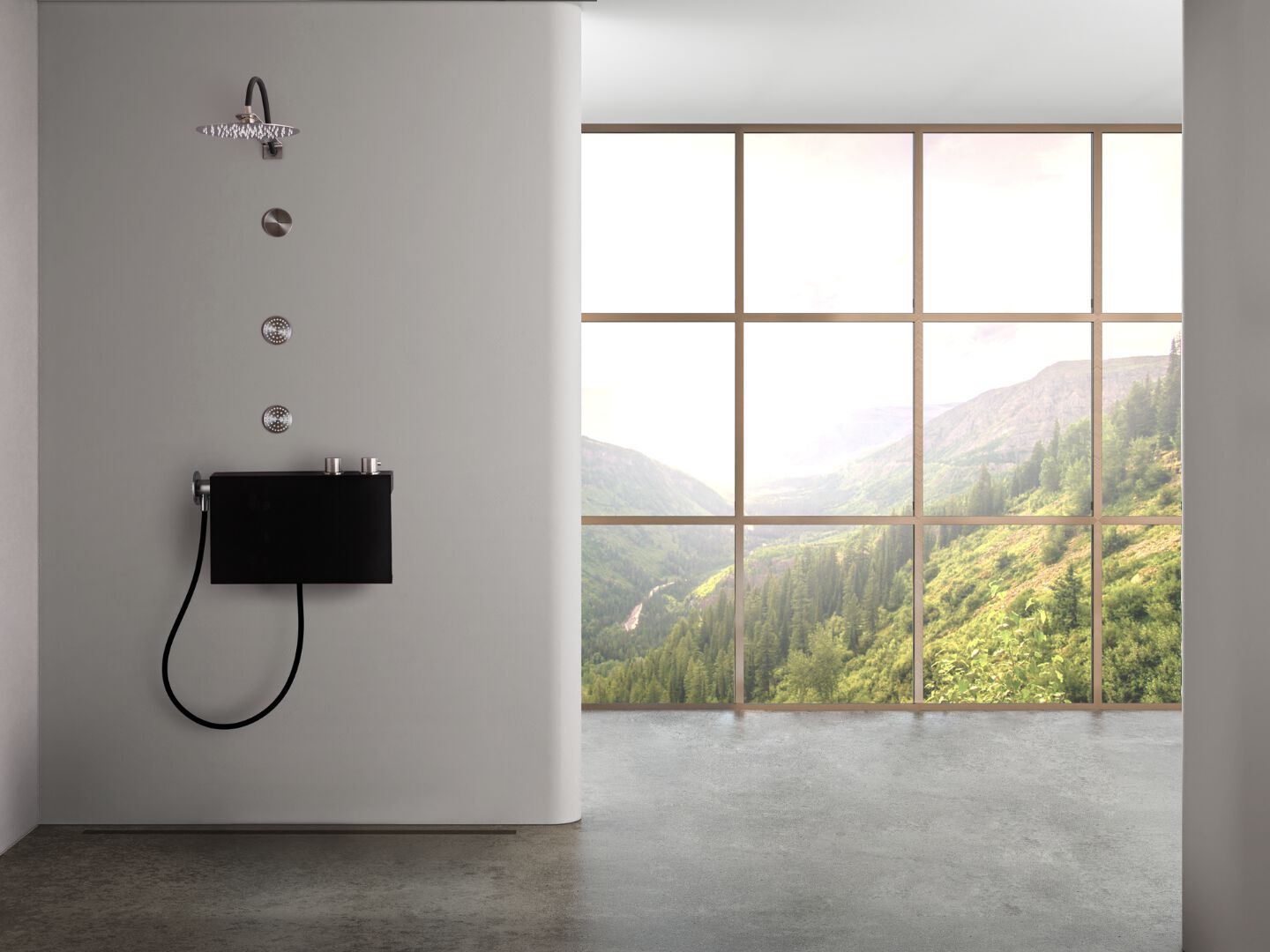 Душевая колонка из нержавеющей стали с ручным душем и душем Cropelli Alyssia ARCH-00013058 - Вид №7