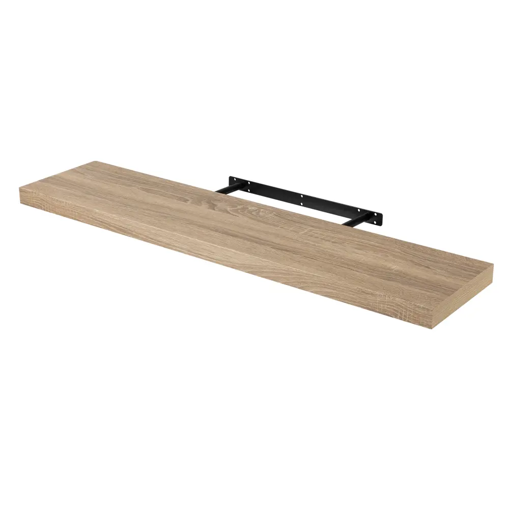 Настенная полка KONSENSA 100x23.5 см со скрытым креплением МДФ цвет дуб 89425854 STLM-2201676  - Вид №4