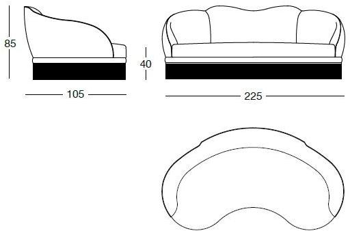 Longhi 3-х местный тканевый диван Loveluxe 2015 – regency collection W 592 - Вид №4