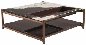 Visionnaire Низкий квадратный мраморный журнальный столик King's cross