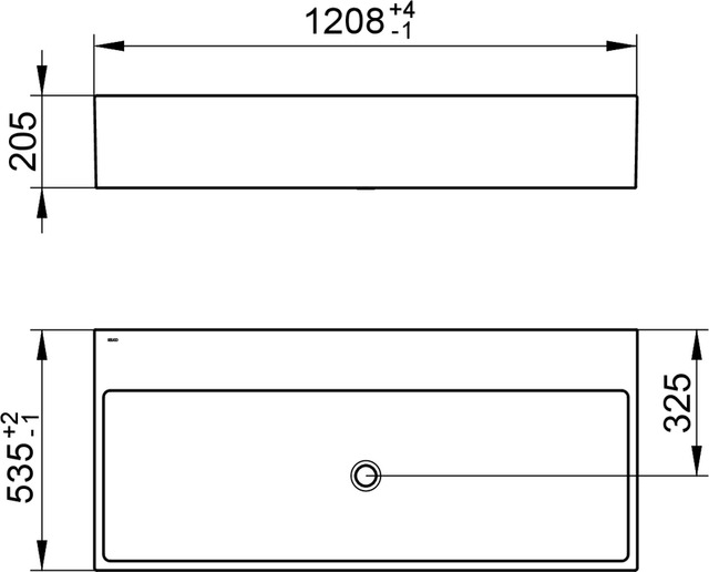 39081311200 Умывальник из минерального литья KEUCO Edition 90 - Вид №2