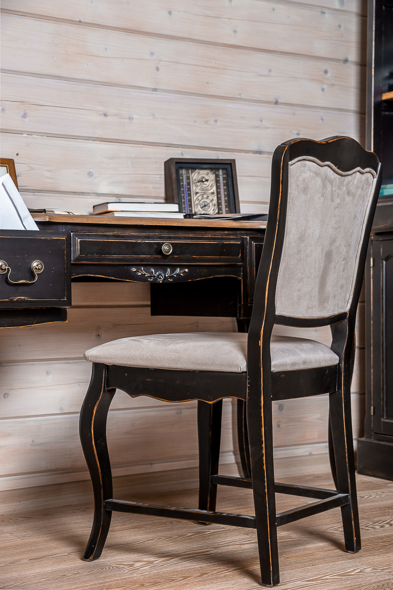 Стул с мягким сиденьем и гнутыми ножками бежевый Mobilier de Maison ДОМАШНЯЯ ОБСТАНОВКА MOBILIER DE MAISON 017251 Белый Santreyd  - Вид №4