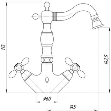 19397 Смеситель Migliore Princeton Plus  - Вид №1