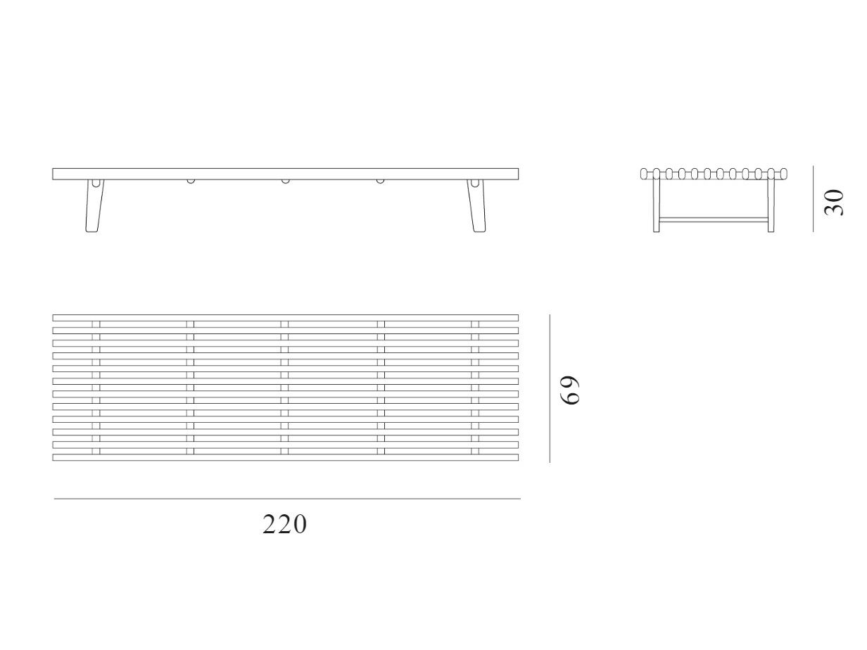 Низкий садовый столик из красного дерева Exteta Эльба ARCH-00085814 - Вид №16