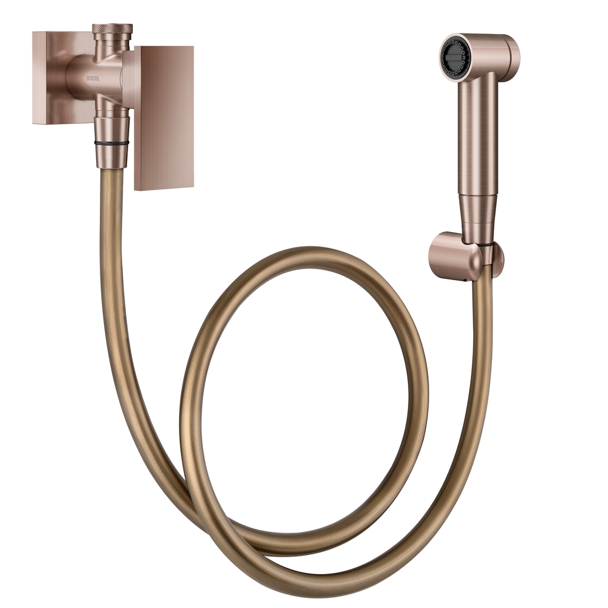 00925669 Гигиенический душ с регистрацией и полированным медным краном Docol NEW EDGE 