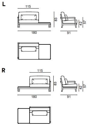 Gervasoni Садовое кресло из ткани с полкой для журналов Gervasoni outdoor sun-id-1411934 - Вид №4