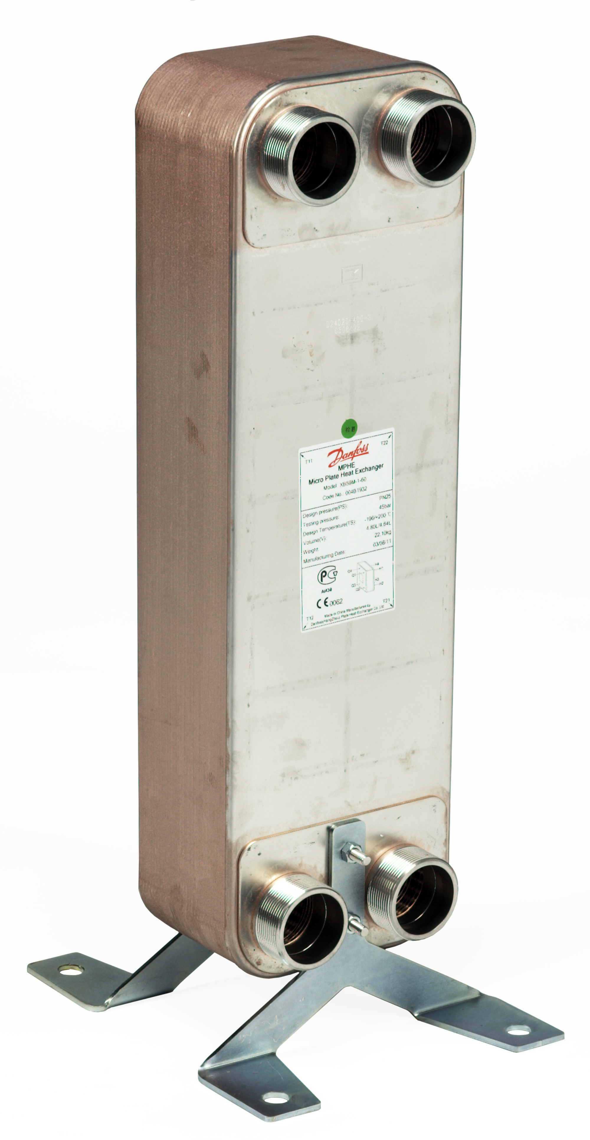 Danfoss Паяный пластинчатый теплообменник серии XB59M XB 59M-1-100 Паяный ТО 004B1937  - Вид №34