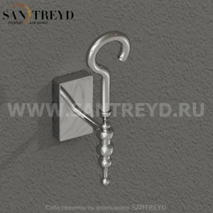 PAAC43 Крючок для одежды 6 см Хромированный Globo Paestum Италия