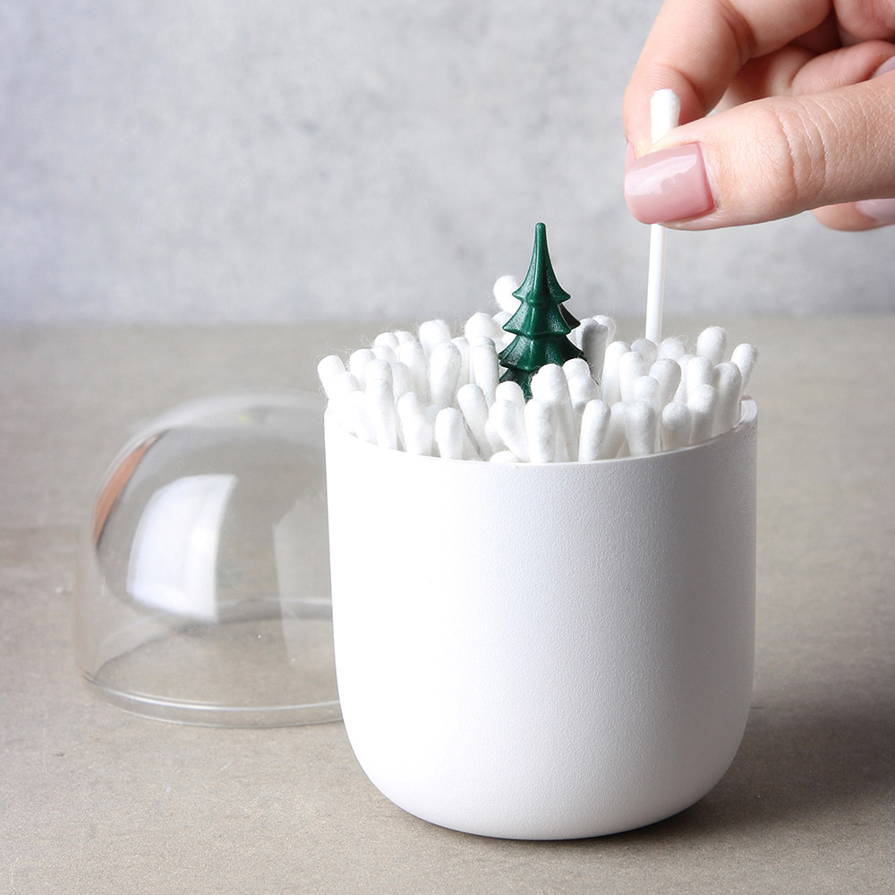 QL10221-GN Контейнер для ватных палочек winter time Qualy  - Вид №3