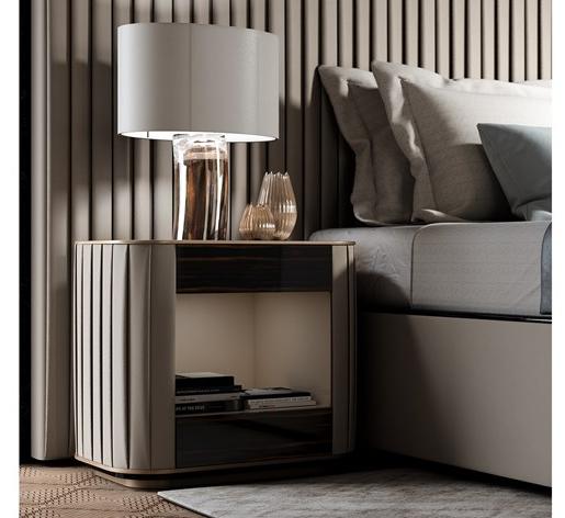 Reflex Тумбочка прикроватная лакированная прямоугольная с ящиками Plissè Plissé sun-id-1464055 - Вид №1