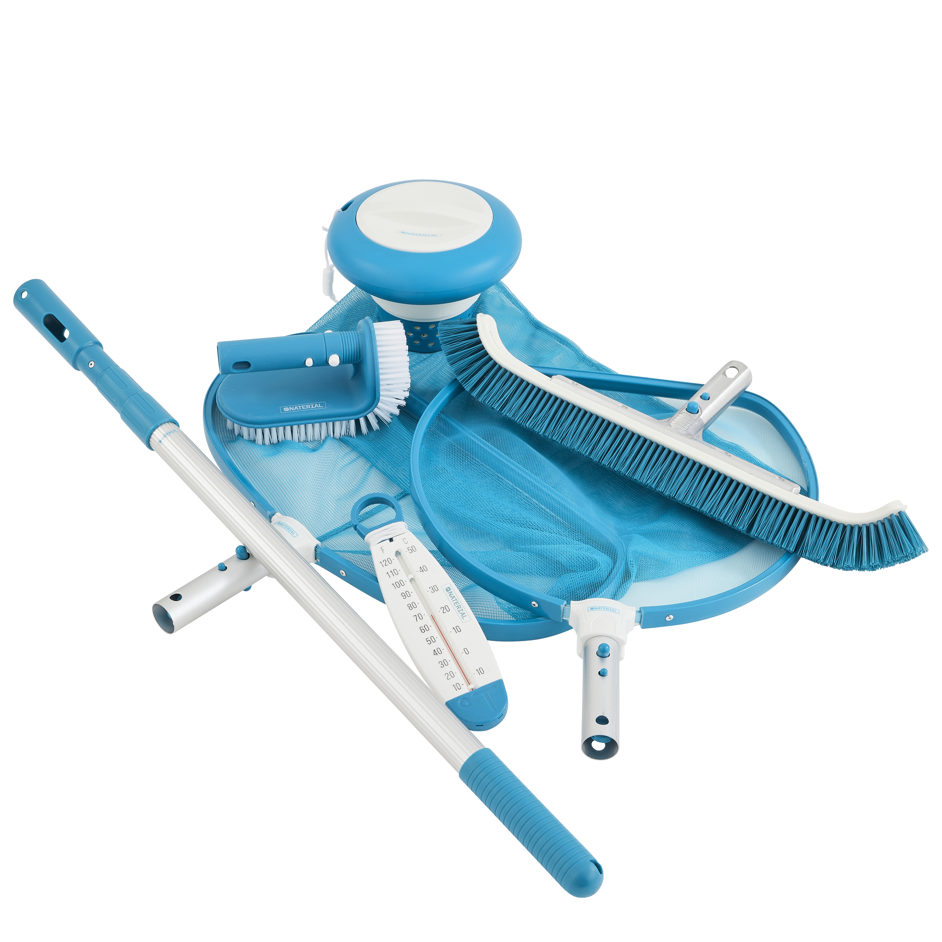 84276173 Набор для чистки бассейна 7 предметов полипропилен синий STLM-0047977 NATERIAL  - Вид №8