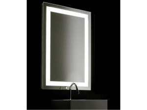 Прямоугольное зеркало со встроенным настенным освещением
