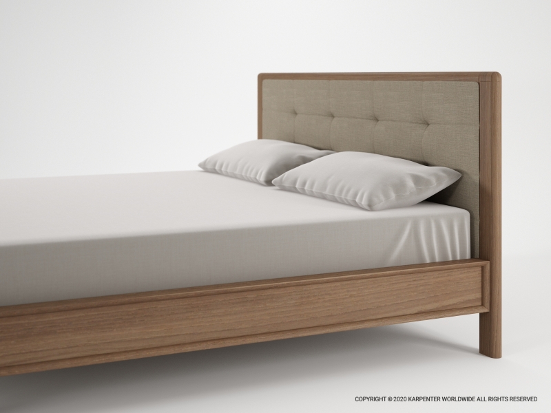 598_1263 Кровать King size без ящика с тканевым покрытием Karpenter Circa17 - Вид №3