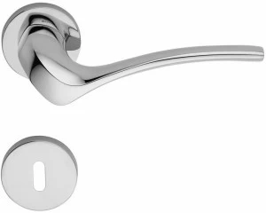 LINEA CALI' Ручка из хромированной латуни на розетке с замком Ibis