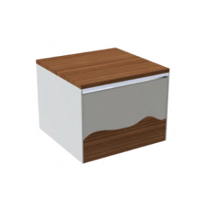 C375M1L50.101NC Тумба подвесная с 1 выдвижным ящиком A. e T. Italia TRACE Белый матовый - орех Каналетто Италия AeT ITALIA